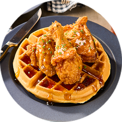 Golden Waffles chicken and waffles