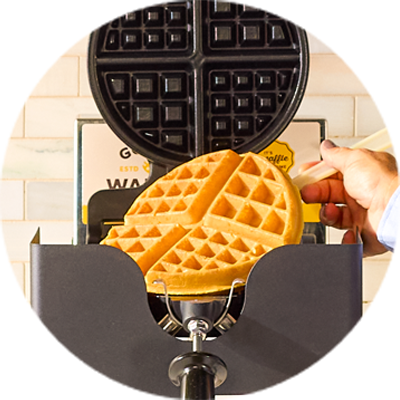 Golden Waffles fresh waffle